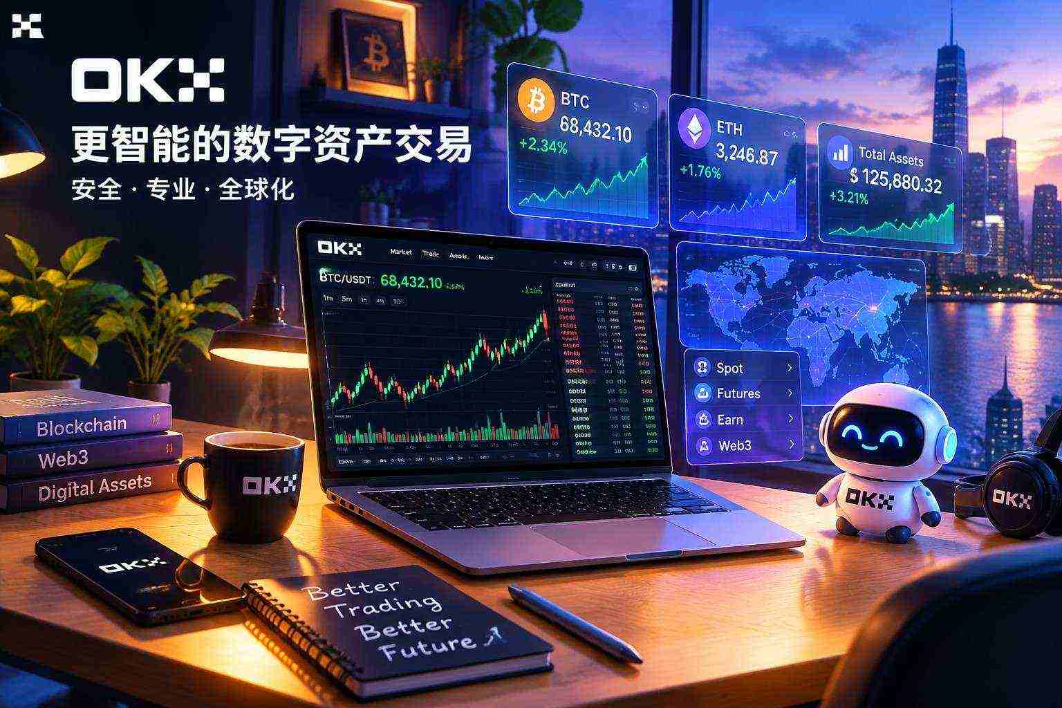 欧交易所下载 手机端 App 操作界面